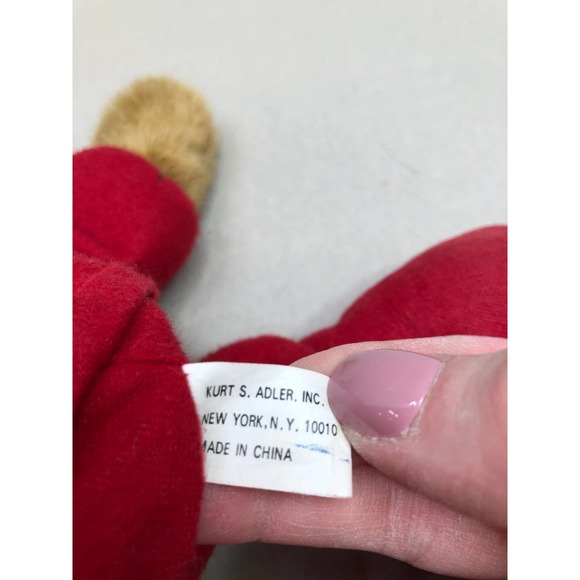 Kurt S Adler Plush Teddy Bear Red‎ Pajamas Bean Bag Type - Picture 6 of 6